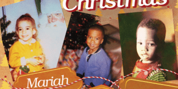 Mariah Carey, Khalid and Kirk Franklin "Fall In Love At Christmas" single cover
