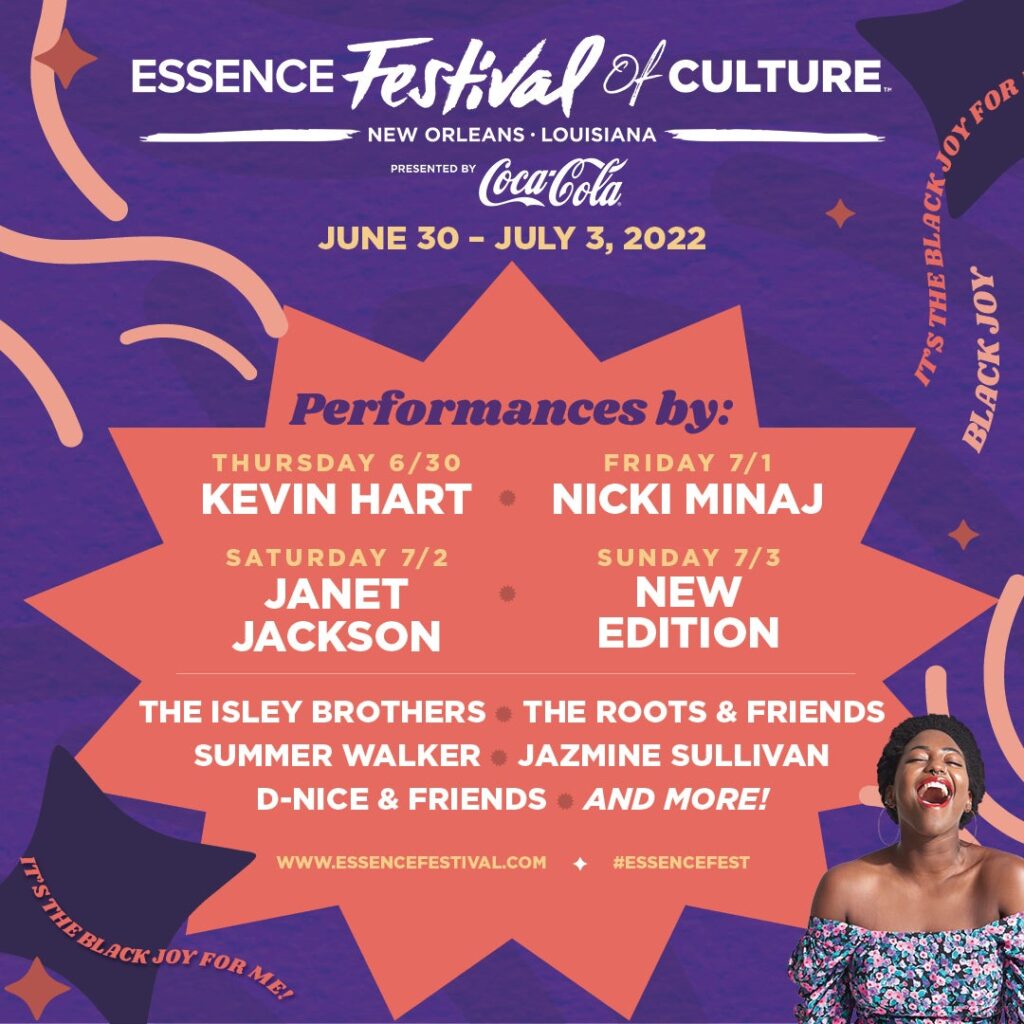 Essence Festival 2022 lineup poster