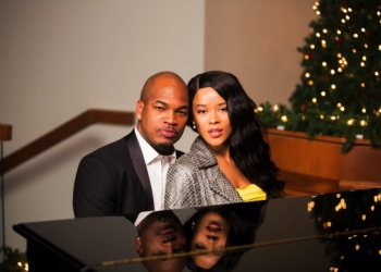 Ne-Yo and Serayah in BET's The Sound of Christmas movie