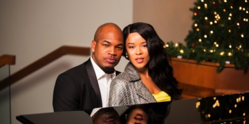 Ne-Yo and Serayah in BET's The Sound of Christmas movie