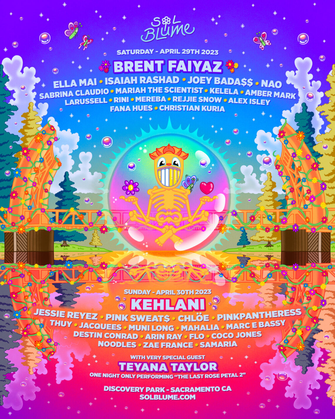 Sol Blume Festival 2023 Lineup Announced Brent Faiyaz and Kehlani to