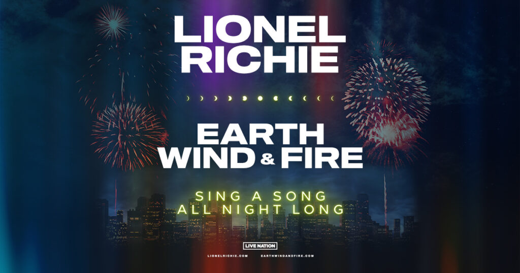 Lionel Richie and Earth Wind & Fire Sing A Song All Night Long 2023 Tour Dates