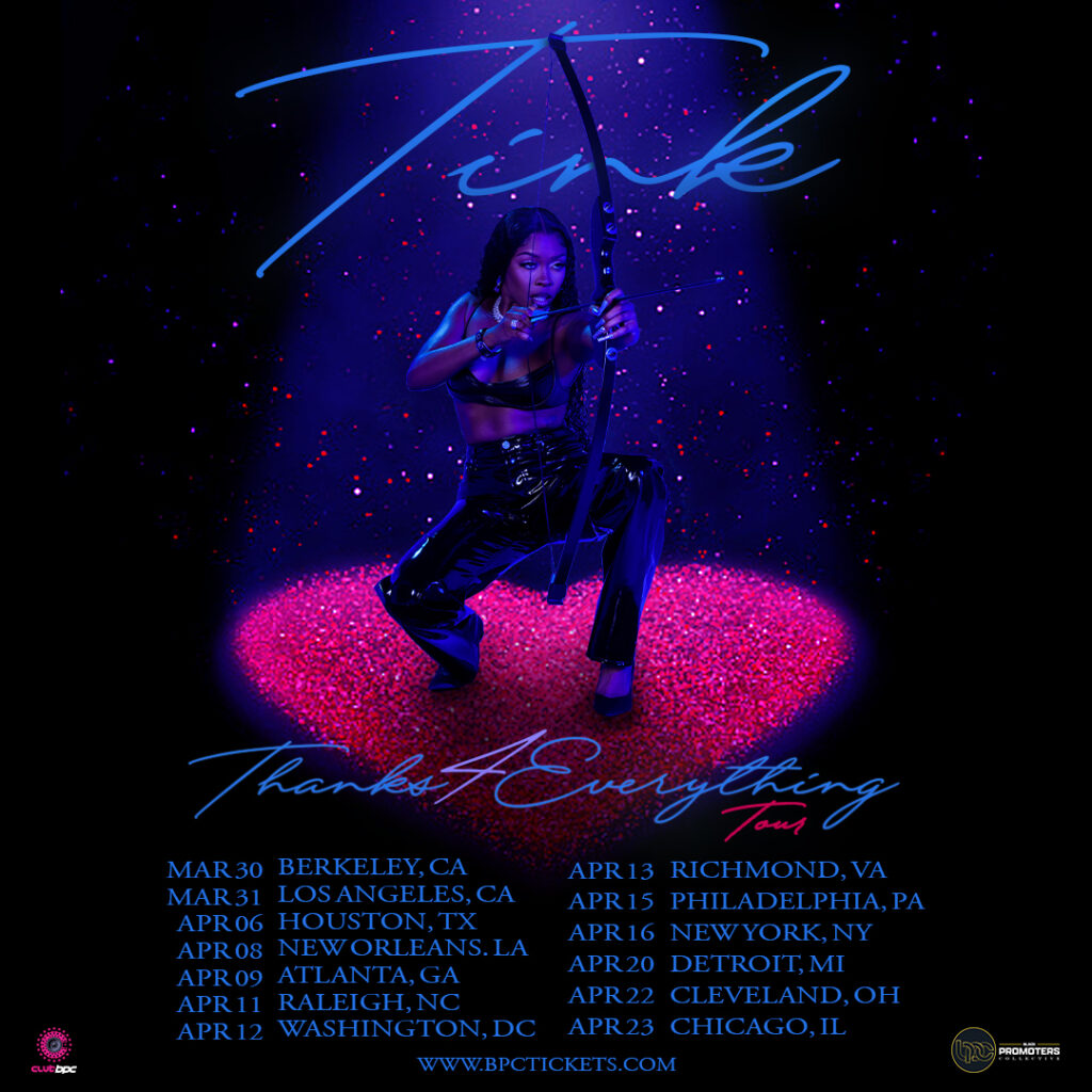 Tink Announces 'Thanks 4 Everything Tour' Dates Rated R&B