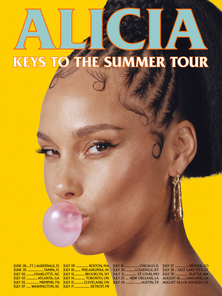 alicia keys keys to the summer tour poster
