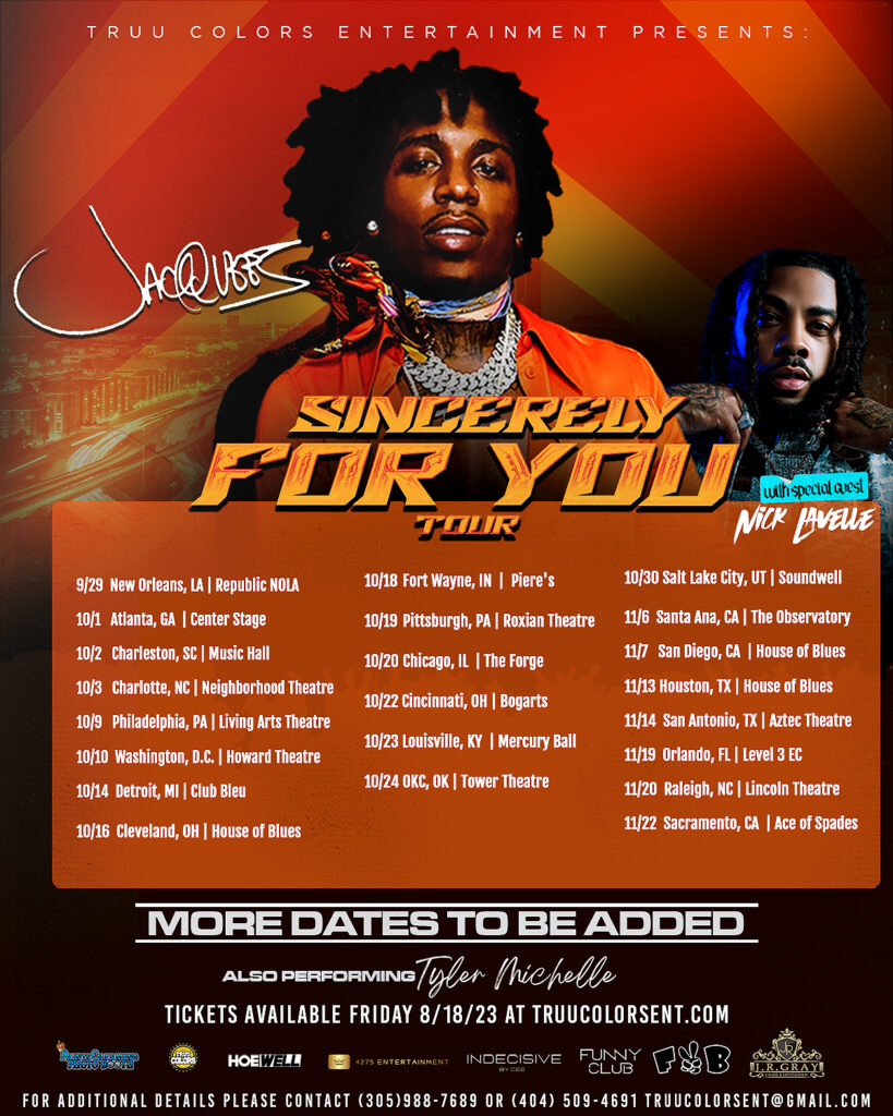 Jacquees Sincerely For You Tour