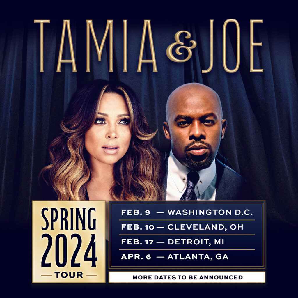 Tamia and Joe Spring 2024 Tour poster