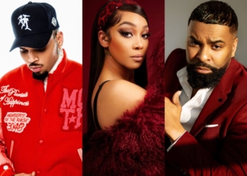 Chris Brown, Monica and Ginuwine. (Photo Credit: