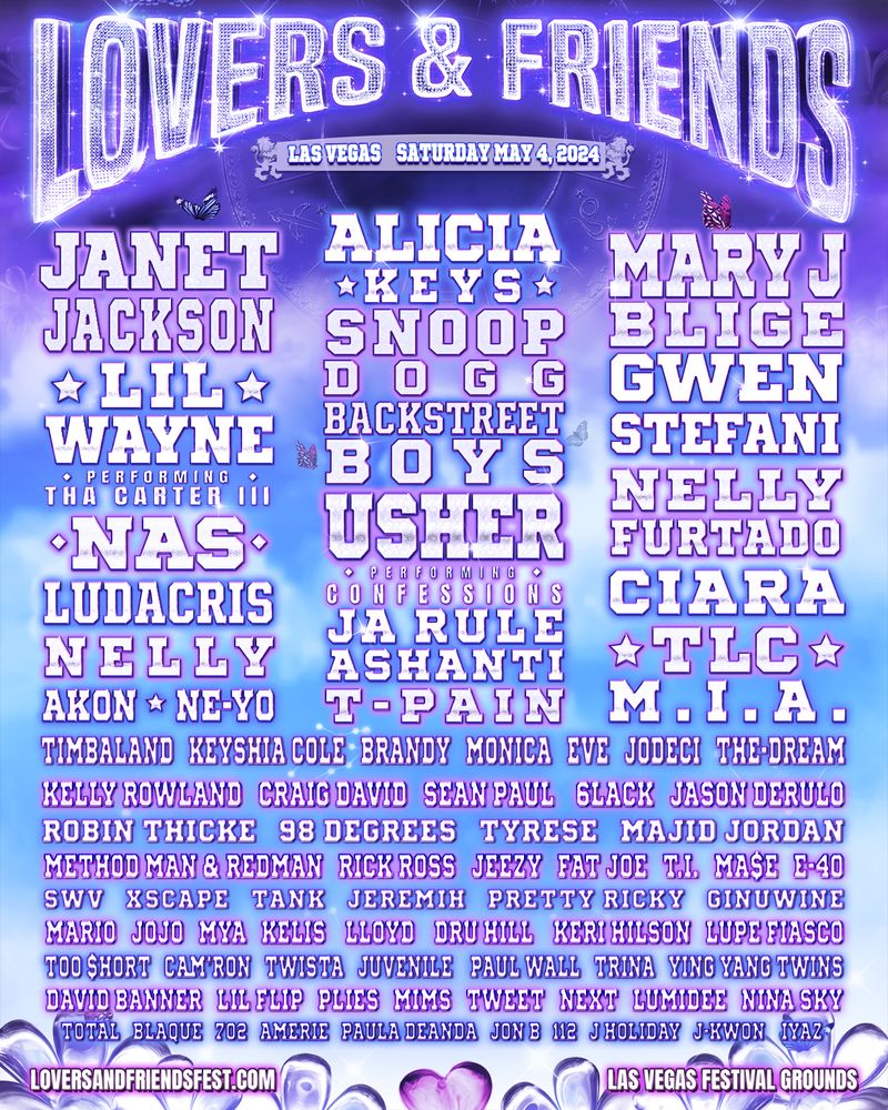 Updated Lovers & Friends Festival poster (as of Jan. 26, 2024)