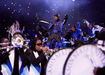 Usher at Super Bowl LVIII Halftime Show.