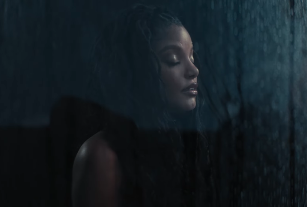 Halle Bailey in the "In Your Hands" video. 