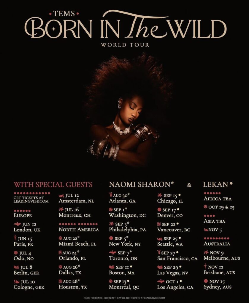 Tems Announces Debut Album 'Born in the Wild' and Tour Dates