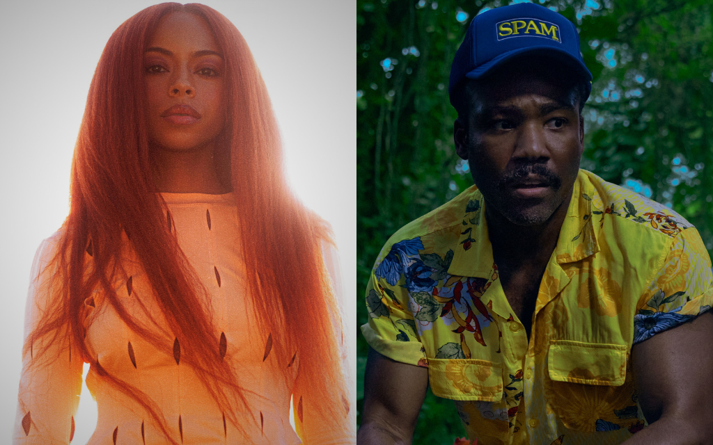 A photo collage of Ravyn Lenae and Childish Gambino, who collaborated for One Wish