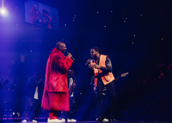 Usher and Raheem DeVaughn at Capital One Arena on night two of the Past Present Future Tour in DC.