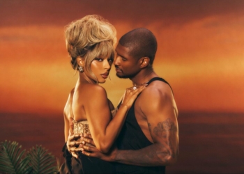 A photo of Victoria Monét and Usher