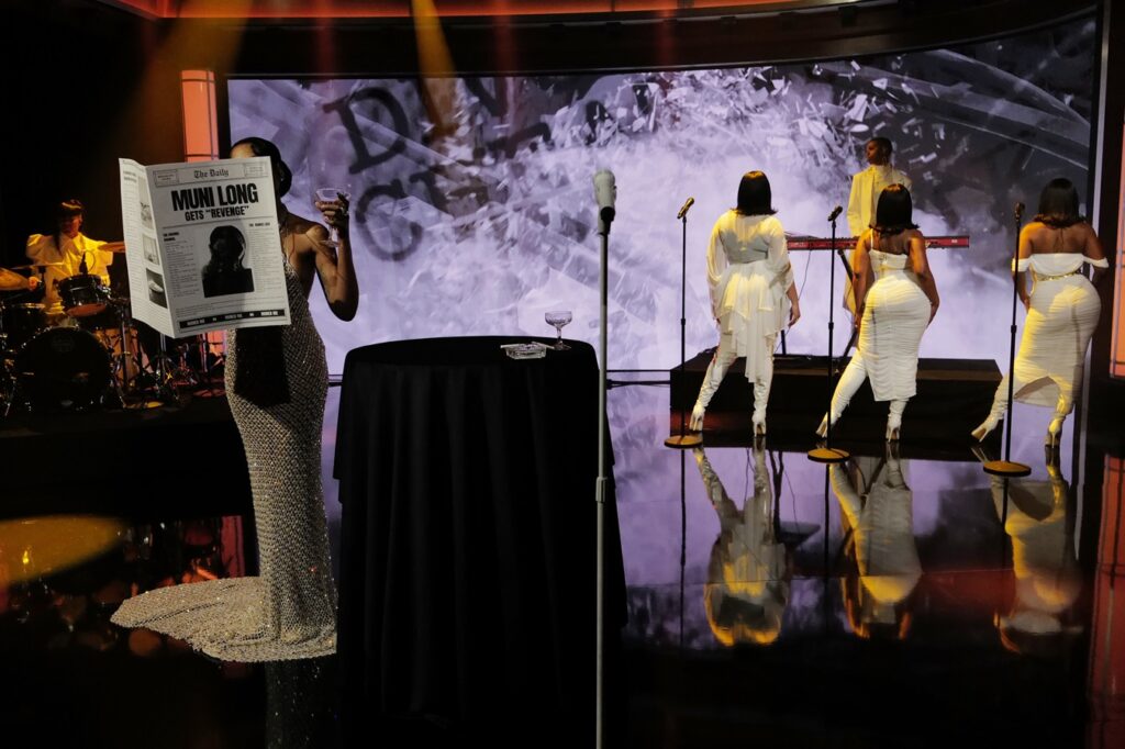 Muni Long performs her single "Ruined Me" on Jimmy Kimmel Live