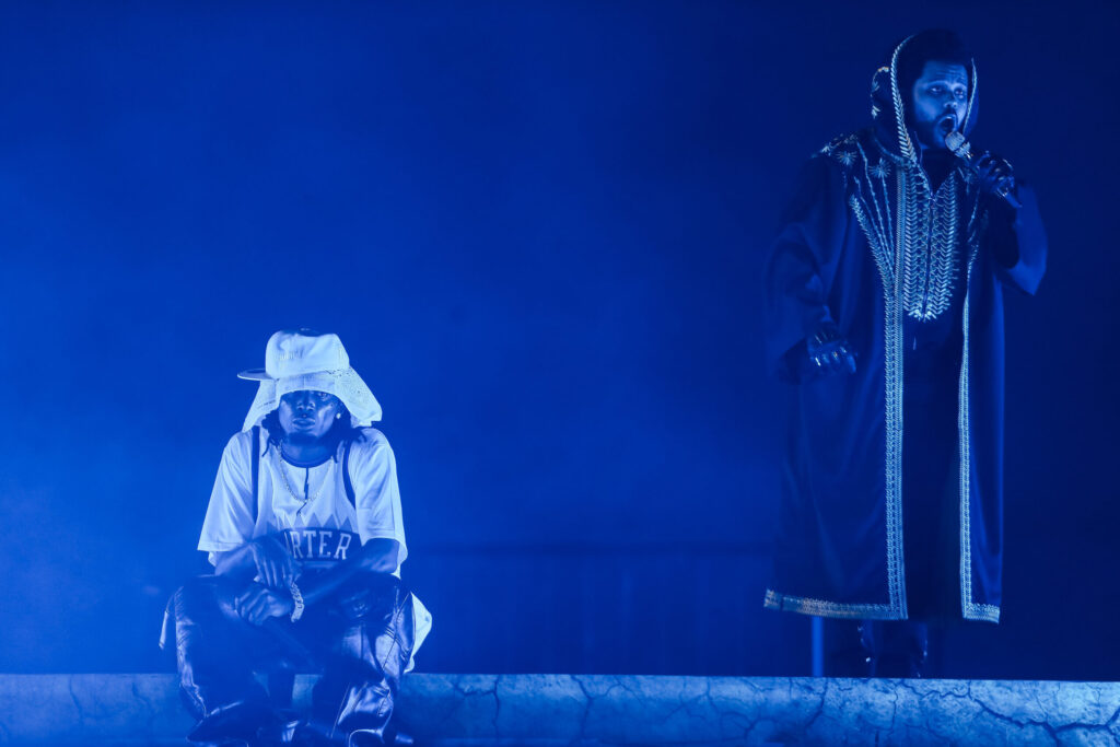 The Weeknd and Playboi Carti performing "Timeless" in Sao Paulo, Brazil.