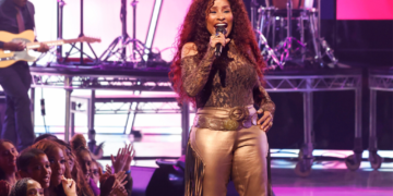 Chaka Khan performing at the American Music Awards 50th Anniversary Special in Los Angeles, California. (Photo Credit: Sonja Flemming/CBS)