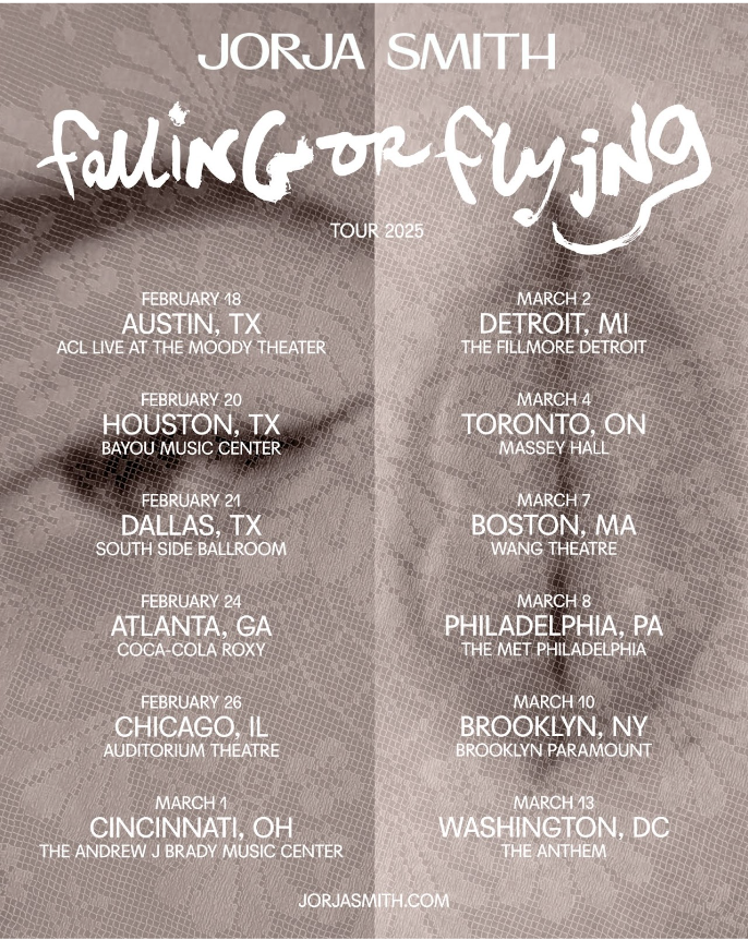 Jorja Smith's Falling or Flying North American Tour 2025 dates.