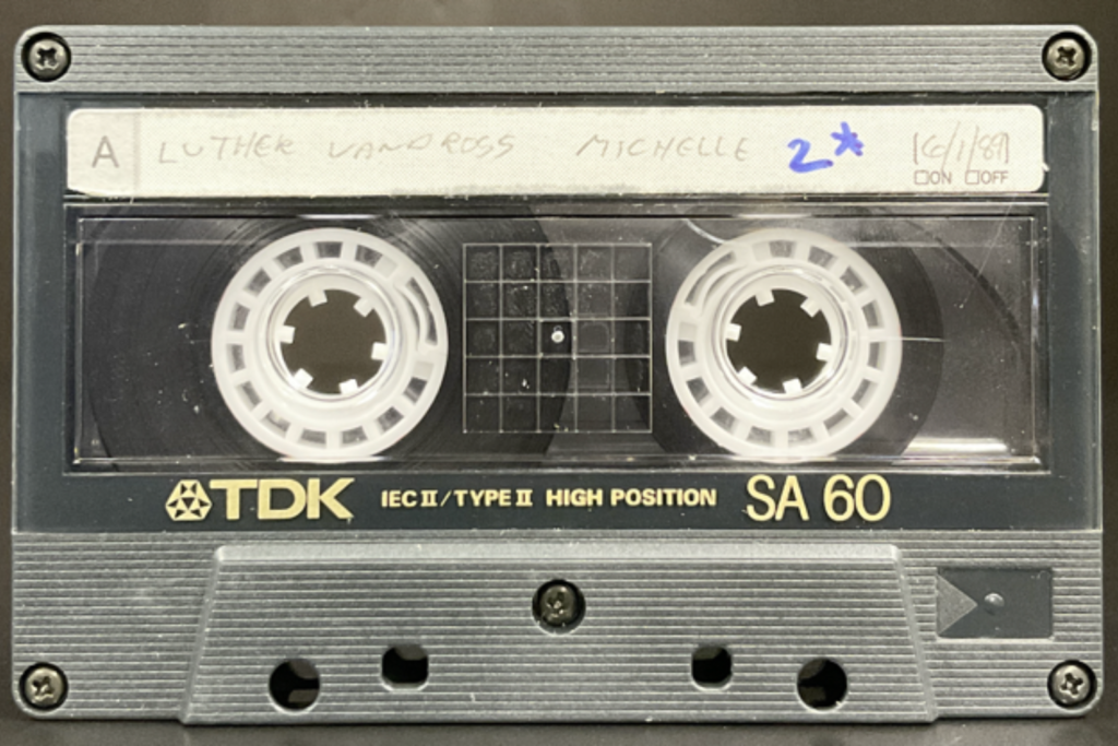An image of the original Luther Vandross' "Michelle" cassette.