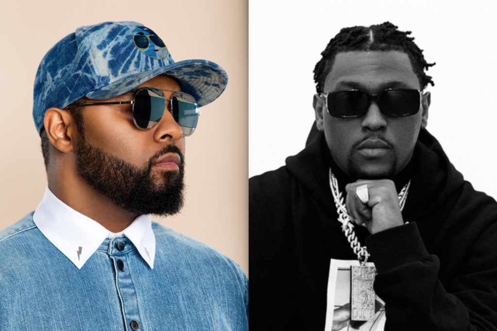 An image of singer Musiq Soulchild and producer Hit-Boy, who have announced their new album Victims & Villains 2.