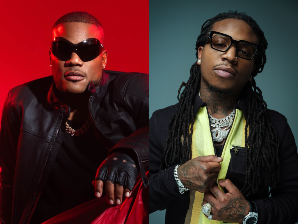 A side-by-side photo of Sean Garrett and Jacquees
