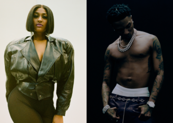 An image of singer Jazmine Sullivan and Wizkid