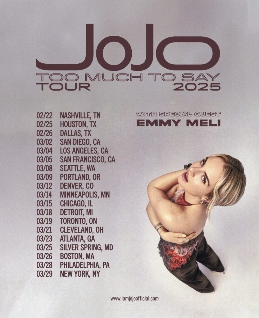 JoJo's Too Much To Say Tour poster