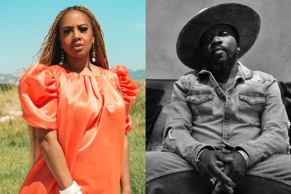 A photo of singers Lalah Hathaway and Anthony Hamilton