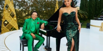 Smokey Robinson and Halle Bailey, who will host the 2024 A Motown Christmas Special