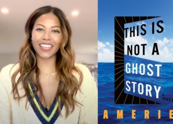 Singer Amerie smiles as she announces her first novel "This Is Not a Ghost Story."