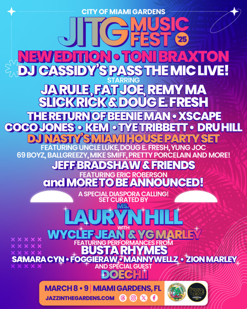 Jazz in the Gardens 2025 lineup: Toni Braxton, New Edition, and more