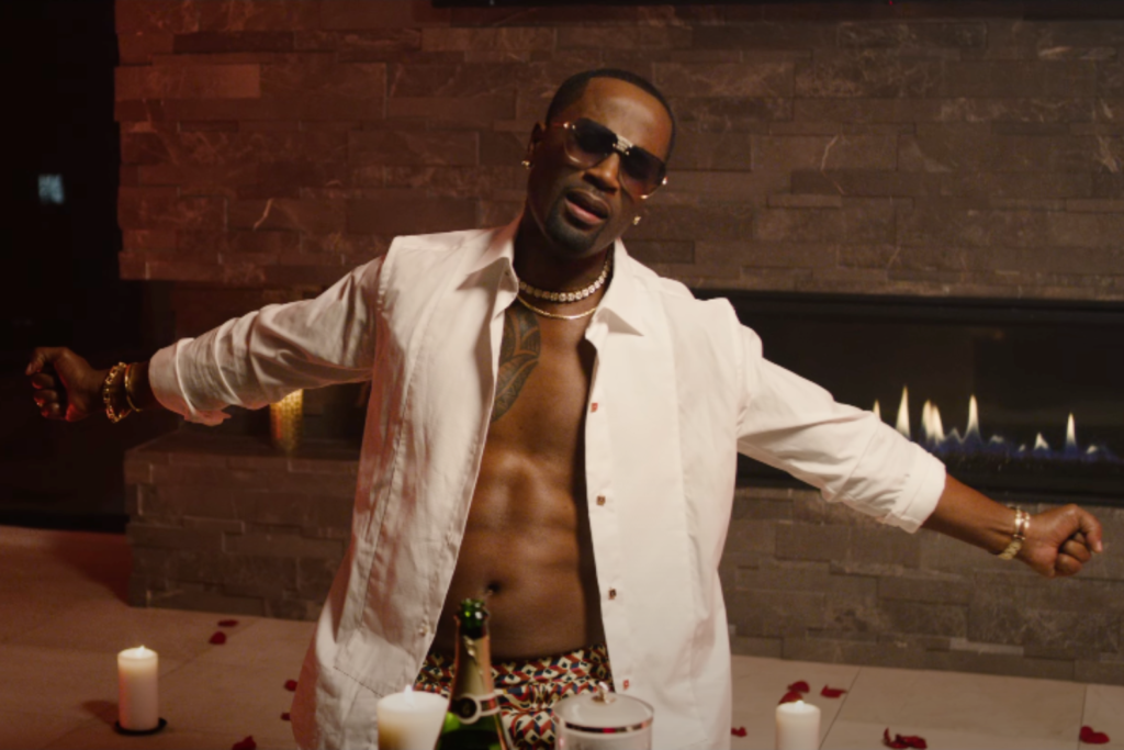 Q. Parker in his "Beg" music video.