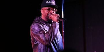 R&B singer The-Dream performing on stage