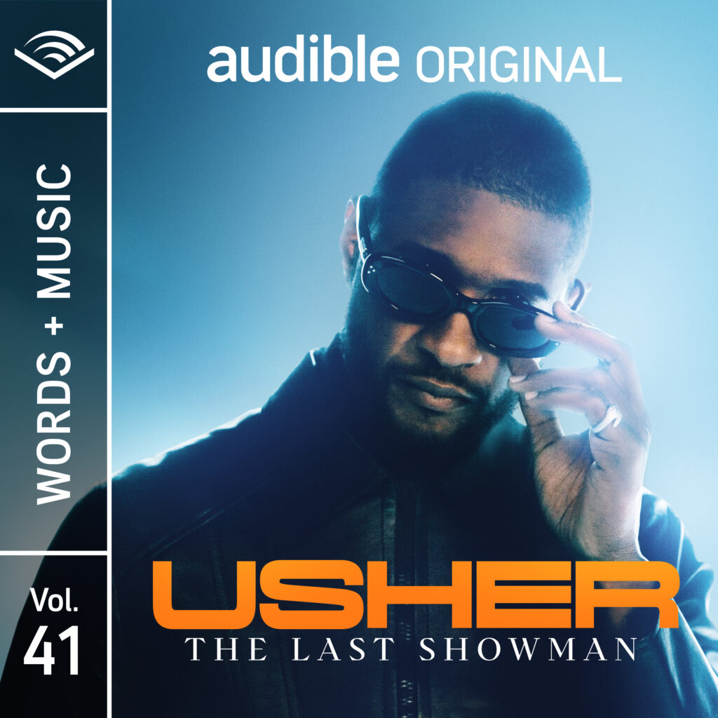 Usher's The Last Showman poster for Audible's Words + Music