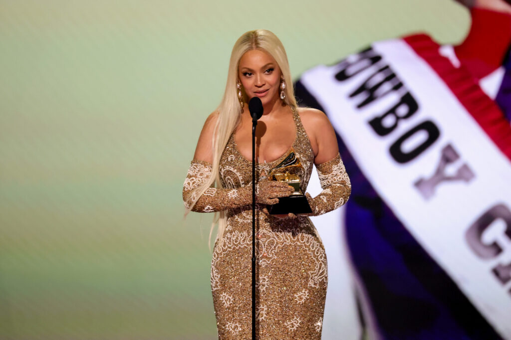 Beyonce photographed at the 2025 Grammy Awards
