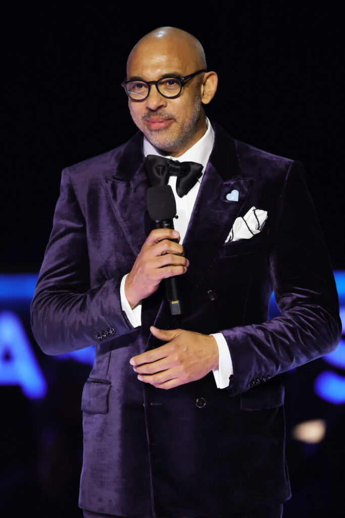 Recording Academy CEO Harvey Mason Jr. onstage at 67th Grammy Awards.