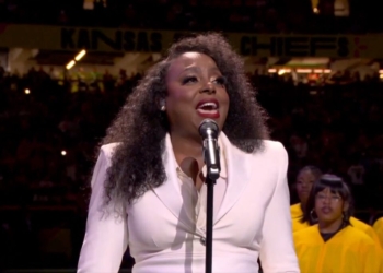 Ledisi performing "Lift Every Voice and Sing" at the Super Bowl LIX pregame show