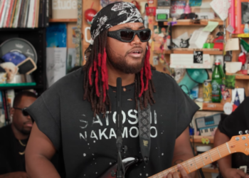 Leon Thomas performing on NPR's Tiny Desk Concert
