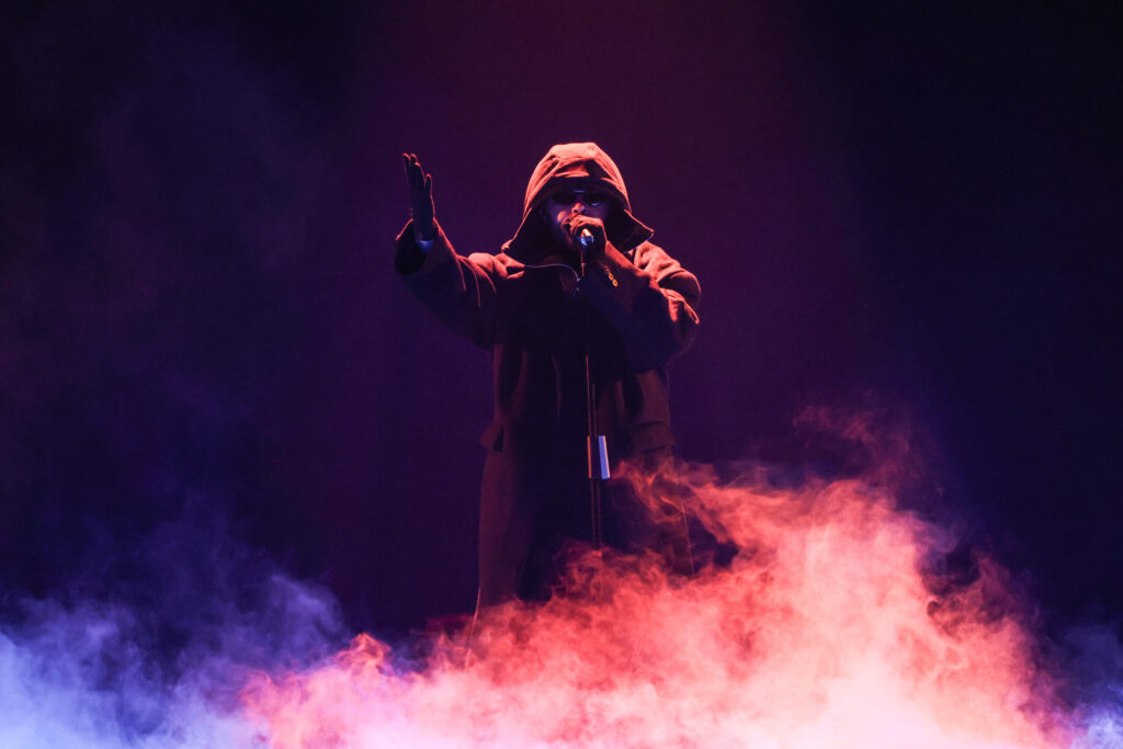The Weeknd performing "Cry For Me" and "Timeless" at the 2025 Grammys