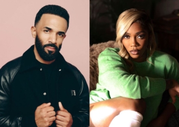 A photo of Craig David and Tiwa Savage.
