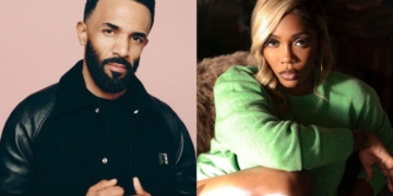 A photo of Craig David and Tiwa Savage.
