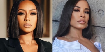 A photo of Keri Hilson and Keshia Chanté who will star in Lifetime's new movie FAME: A Temptations Story