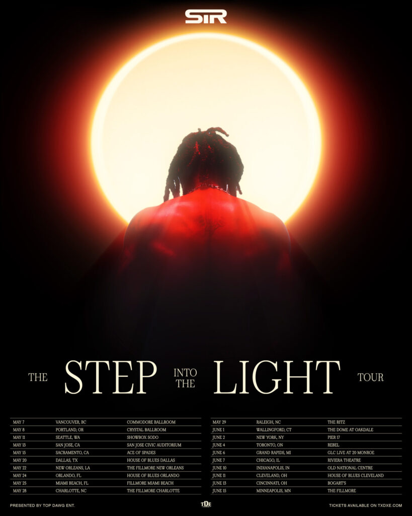 SiR's Step Into The Light Tour 2025 poster