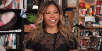 Amerie performing on NPR's Tiny Desk.