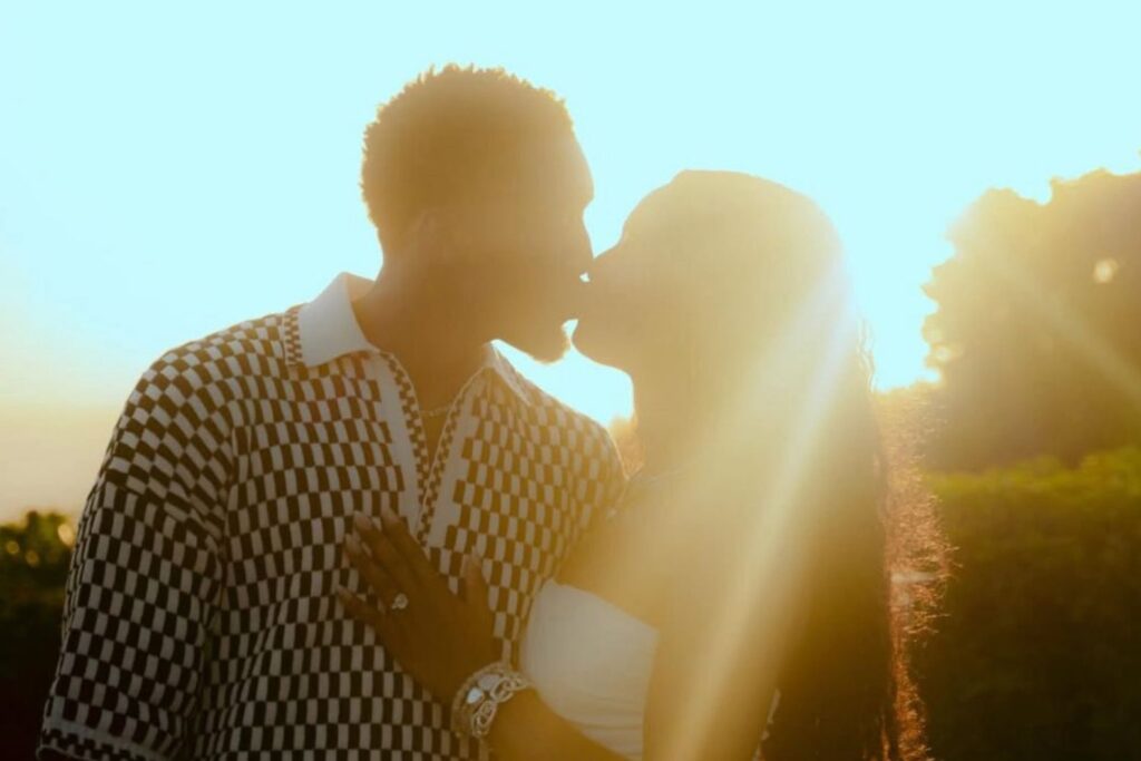 Donovan Mitchell and Coco Jones.