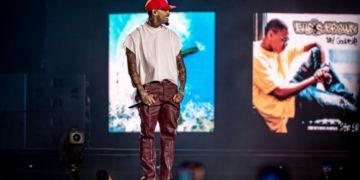 Chris Brown onstage at Breezy Bowl XX Tour at Nationals Park in D.C. on Sunday, Oct. 5, 2025.
