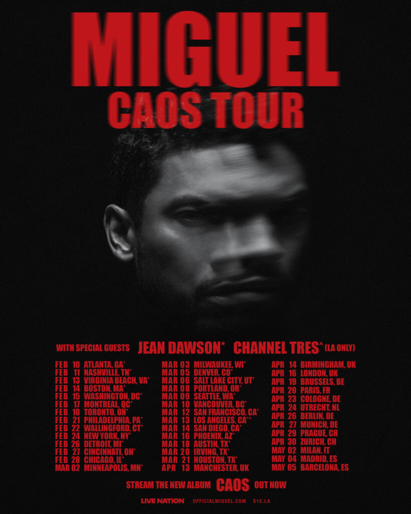 Miguel's "CAOS Tour" poster.