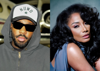 A side by side photo of R&B singers Brent Faiyaz and Karyn White.