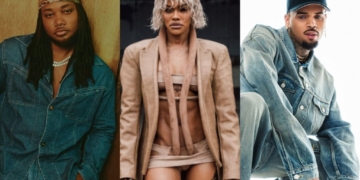 Leon Thomas, Teyana Taylor and Chris Brown. (Photo Credit: Raymond Alva; Def Jam; Mastermind)
