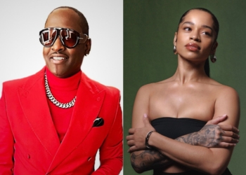 A side by side photo of Johnny Gill and Ella Mai